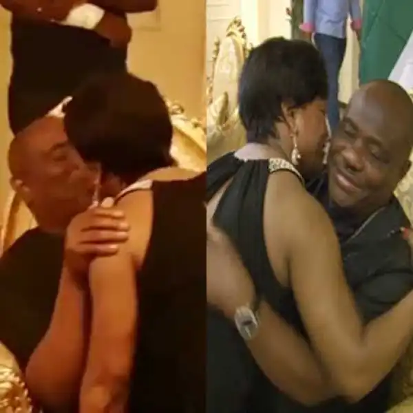 Governor Wike & Wife Spotted Kissing as the Rivers First Lady Throws Hubby a Birthday Party (Photos)